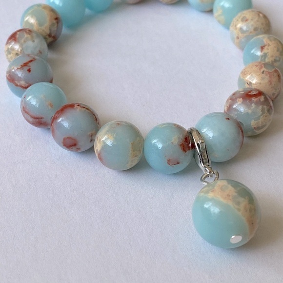 Imperial Jasper stretch bracelet 10mm - Picture 2 of 5
